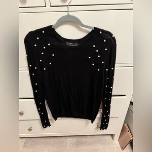 Zara pearl knit sweater
